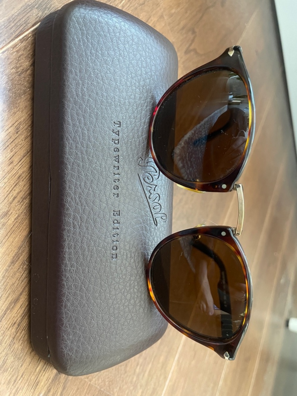 Persol Chocolate Brown Sunglasses — Typewriter Edition